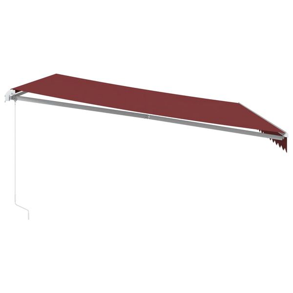vidaXL Manual Retractable Awning Burgundy 450x350 cm