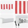 vidaXL Awning Red and White 300 x 250 x 165 cm Polyester and Aluminium