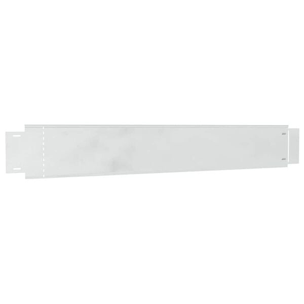 vidaxl Lawn Edging 10 pcs Grey 14 x 100 cm Steel