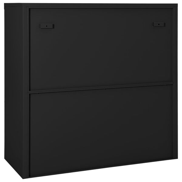 vidaXL Sliding Door Cabinet Anthracite 90x40x90 cm Steel