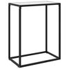 vidaXL Console Table White 60x35x75 cm Tempered Glass