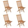 vidaXL 5 Piece Garden Dining Set Solid Teak Wood