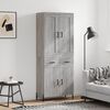 vidaXL Highboard Grey Sonoma 69.5x34x180 cm Engineered Wood