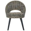 vidaXL Sofa Chair Kubu Rattan Black