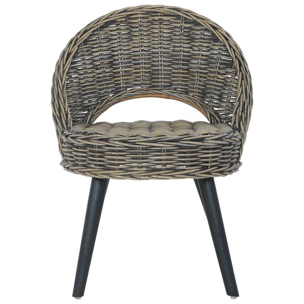 vidaXL Sofa Chair Kubu Rattan Black