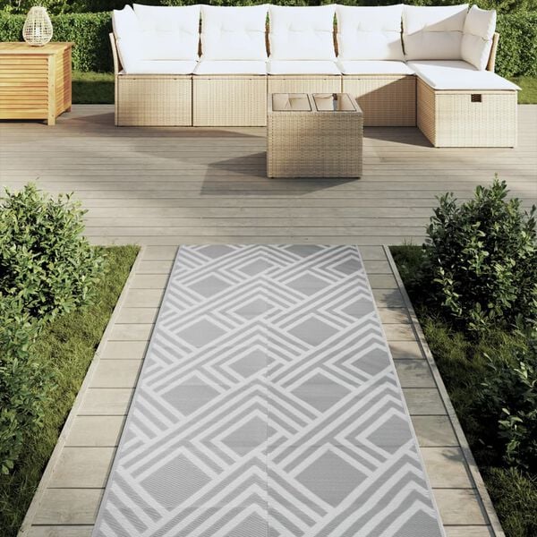 vidaXL Outdoor Carpet ARAKIL Grey 80x250 cm PP