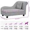 vidaXL Dog Sofa with Pillow Grey 83x44x44 cm Plush