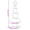 vidaXL Metal Christmas Tree with Stand Black 60 cm Steel