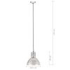 vidaXL Hanging Lamp 25 W Silver Round 28.5 cm E27