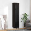 vidaXL Highboard Black Oak 34.5 x 34 x 180 cm Engineered Wood
