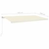 vidaXL Manual Retractable Awning 600x350 cm Cream