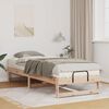 vidaXL Bed Frame with Carry Handles Brown Solid pine wood