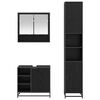 vidaXL Bathroom Furniture Set 3 pcs Black Oak Engineered Wood