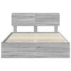 vidaXL Bed Frame with Drawer Grey Sonoma 160 x 200 cm Engineered Wood