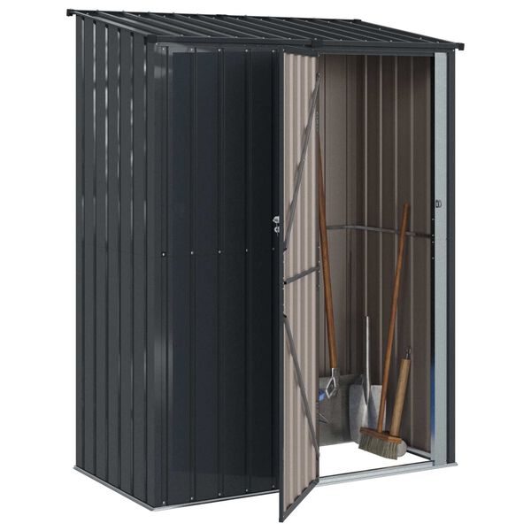 vidaXL Garden Sheds Anthracite 153.5 x 86 x 200 cm Metal
