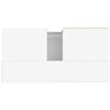 vidaXL Bathroom Cabinet High Gloss White 65x33x60 cm Engineered Wood