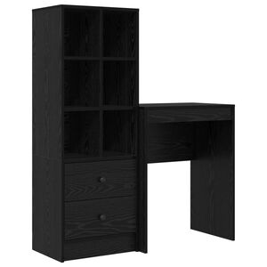 vidaXL Desk Black Oak 105.5 x 34 x 127 cm 2 pcs