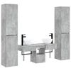 vidaXL Bathroom Furniture Set 5 pcs Concrete Grey 33 x 34.5 x 160 cm