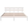 vidaXL Bed Frame with Headboard White 180 x 200 cm Solid Pine wood
