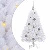 vidaXL Artificial Christmas Tree White 68 x 68 x 120 cm PVC and Metal