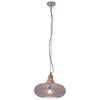 vidaXL Industrial Hanging Lamp Grey Iron & Solid Wood 40 cm E27