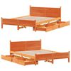 vidaXL Bed Frame without Mattress Wax Brown 120x200 cm Solid Wood Pine