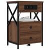 vidaXL Bedside Cabinet Brown Oak 40 x 31 x 60 cm Engineered Wood