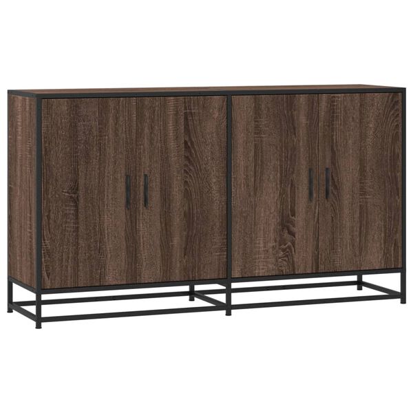vidaXL Sideboard Brown Oak 134x35x76 cm Engineered Wood
