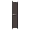 vidaXL 3-Panel Room Divider Brown 150x220 cm Fabric