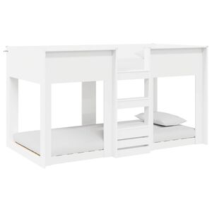 vidaXL Bunk Bed for Kids White 90 x 200 cm Engineered Wood