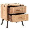 vidaXL Bedside Cabinet Solid Fir Wood 50x35x57 cm