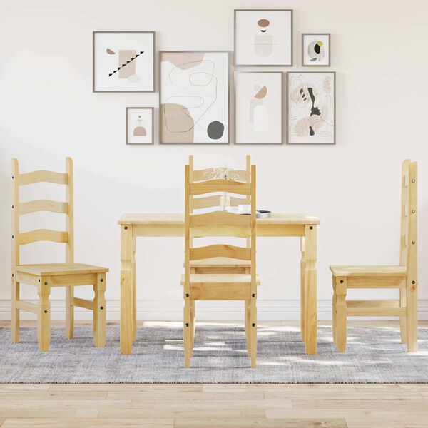 vidaXL 5 Piece Dining Set Panama Solid Wood Pine