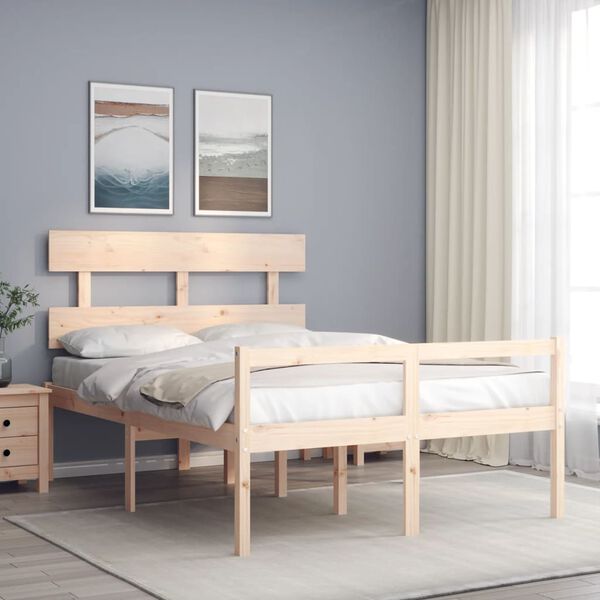vidaXL Senior Bed without Mattress 140x200 cm Solid Wood