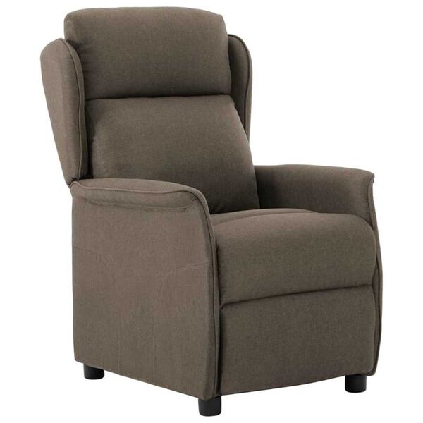vidaXL Recliner Chair Taupe 67.5 x 93.5 x 101.5 cm Fabric