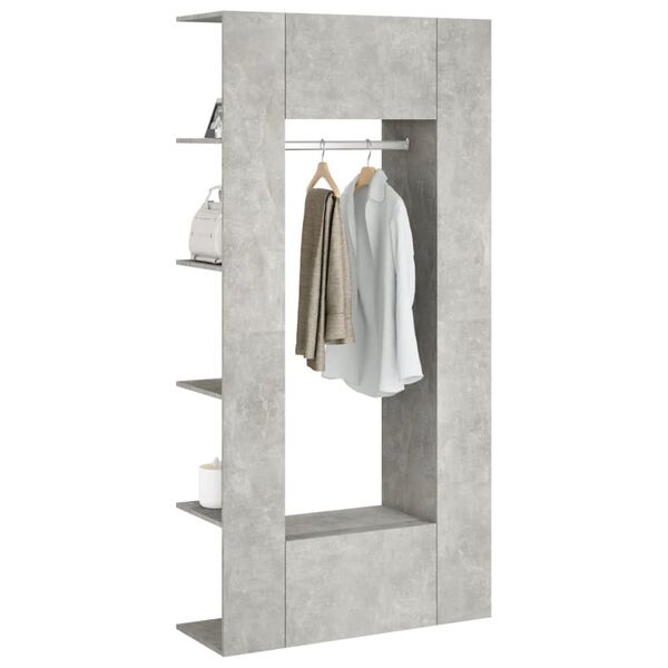 vidaXL Hallway Cabinets 2 pcs Concrete Grey Engineered Wood