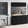 vidaXL Garage Cabinets 2 pcs Black Engineered Wood