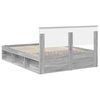 vidaXL Bed Frame Grey Sonoma 160 x 200 cm Engineered wood