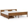vidaXL Bed Frame without Mattress Honey Brown Solid Wood 200x200 cm (322116+321987)