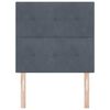 vidaXL Headboard with Headboard Dark Grey 100 cm Faux Leather