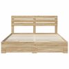 vidaXL Bed Frame with Drawer with Headboard Manual Engineered Wood