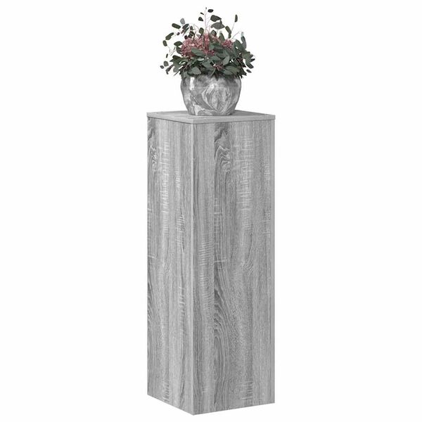vidaXL Plant Stand Grey Sonoma 33x33x100 cm Engineered Wood