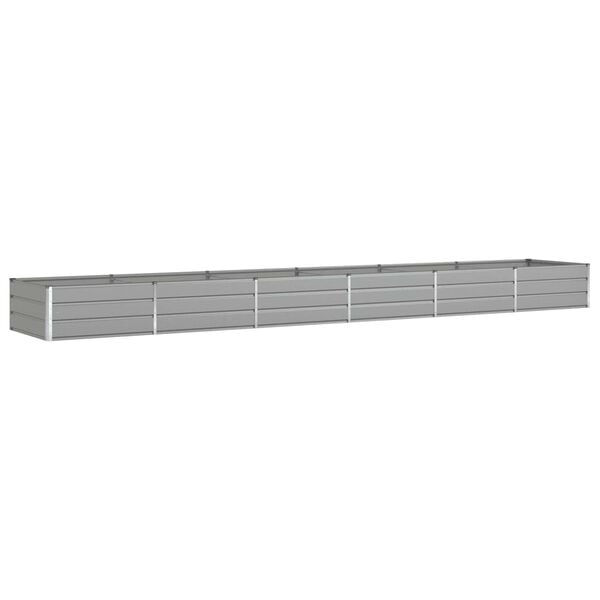 vidaXL Planter Light Grey 580 x 100 x 45 cm Galvanised Steel