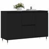 vidaXL Sideboard Black 101.5x35x70 cm Engineered Wood