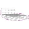 vidaXL Bed Frame without Mattress White 150x200 cm King Size Solid Wood Pine
