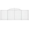 vidaXL Arched Gabion Baskets 12 pcs 300x50x100/120 cm Galvanised Iron