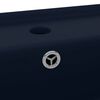 vidaXL Luxury Basin Overflow Square Matt Dark Blue 41x41 cm Ceramic