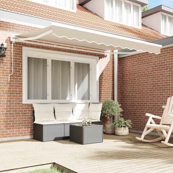 vidaXL Awning Frame Beige 250 x 200 cm Polyester with PU coating