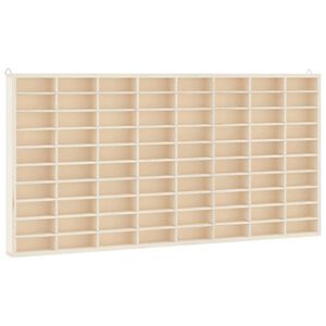 vidaXL Wooden Collector's Display Case 80 Compartments 80x4.5x40.5 cm
