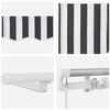vidaXL Manual Retractable Awning with LED Anthracite&White 500x300 cm