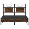 vidaXL Bed Frame without Mattress Smoked Oak 120x200 cm Engineered Wood